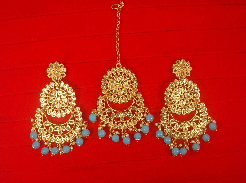 Heavy Maang Tikka With Earrings set – Silvermerc Designs