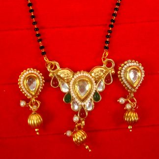 Fashion Jewelry Designer Multicolored Attractive Kundan Mangalsutra for Women Gift for Wife DM75A